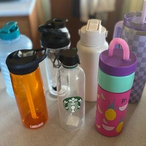 Starbucks Clear Bottle with Black Cap